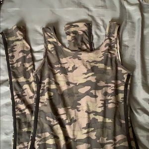 camo with black stripes jumpsuits